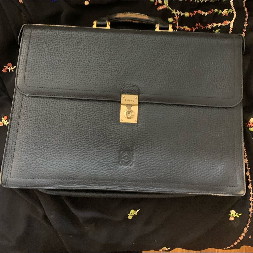 Authentic‎ LOEWE Briefcase Shoulder Clutch Bag
